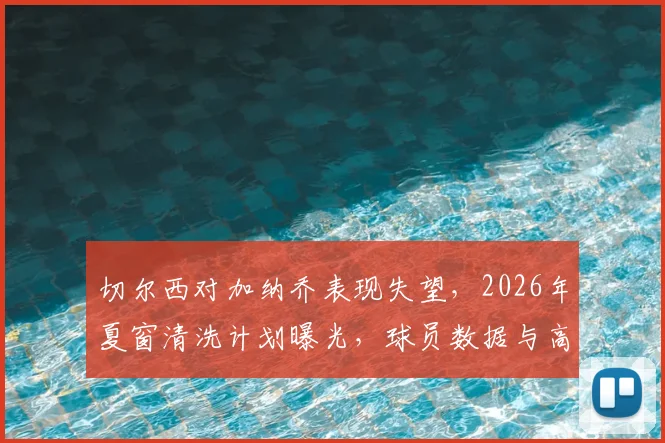 切尔西对加纳乔表现失望，2026年夏窗清洗计划曝光，球员数据与高层评估深度解析